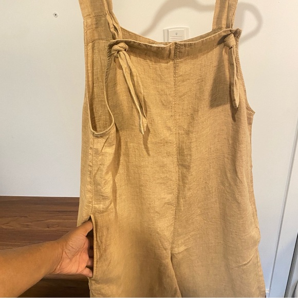 MANGO - Linen Beige Jumpsuit - Size M - Picture 11 of 15